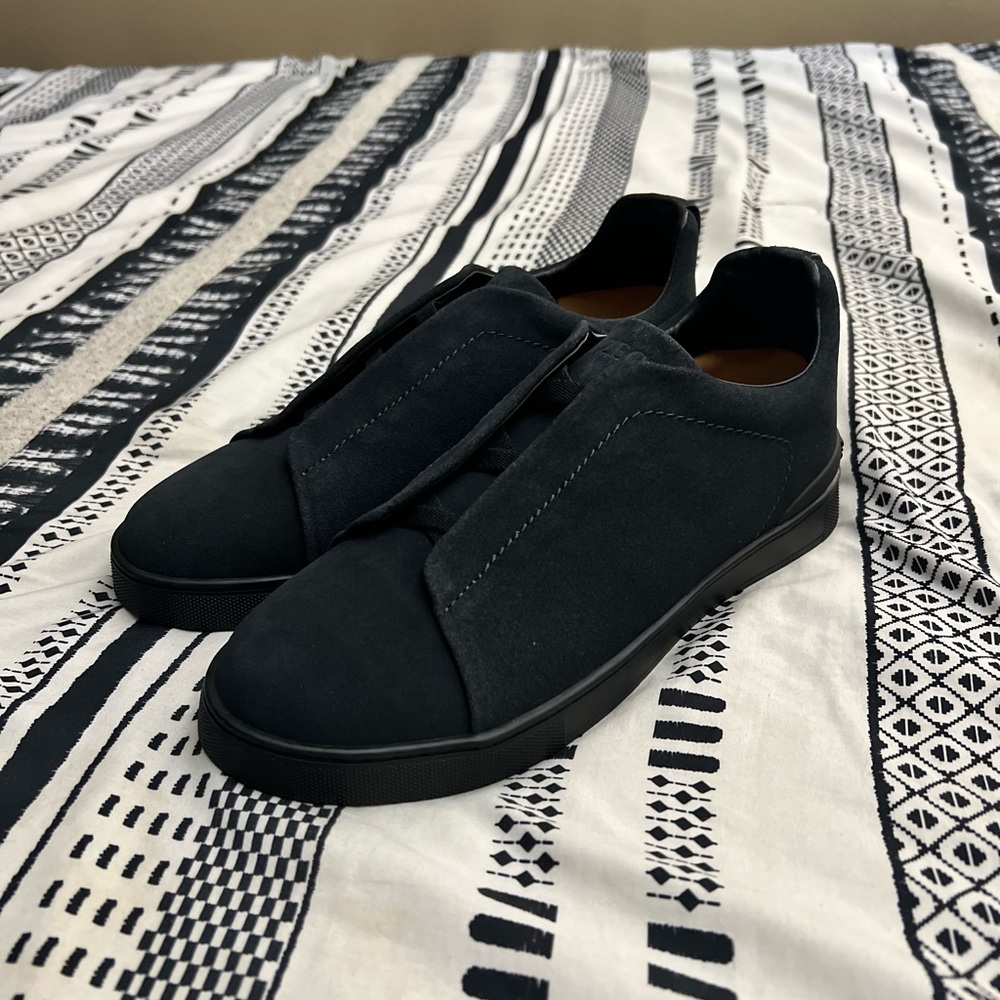 Zegnas Men's Casual Slip-On Sneakers in Black 10 US